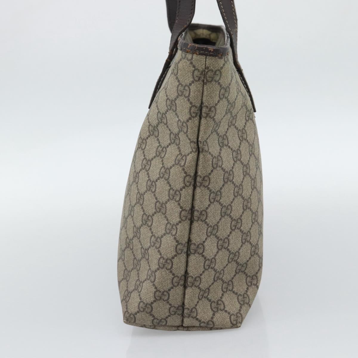 GUCCI GG Supreme Tote Bag PVC Beige 211137 Auth 188000