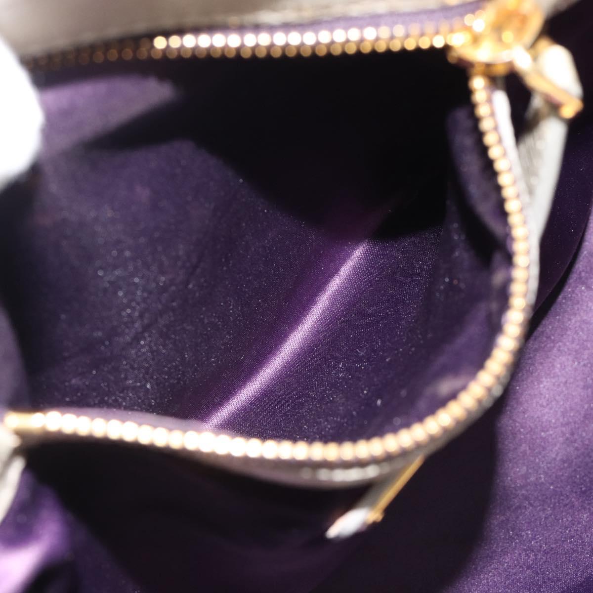 Miu Miu Matelasse Hand Bag Leather 2way Gray Gold Auth 188012V