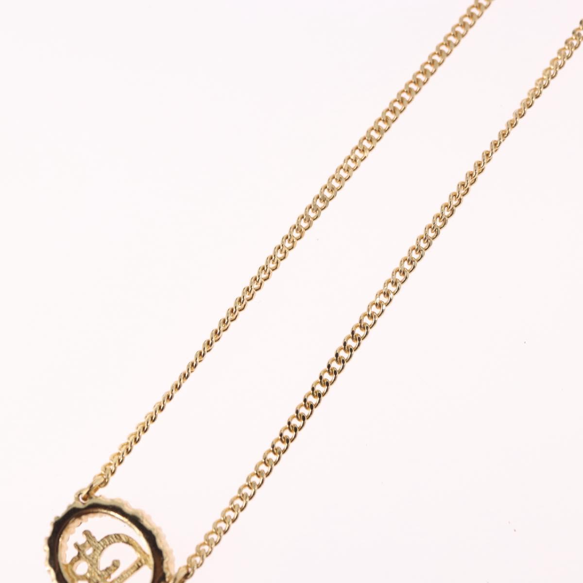 Christian Dior Necklace metal Gold Tone Auth 188025V
