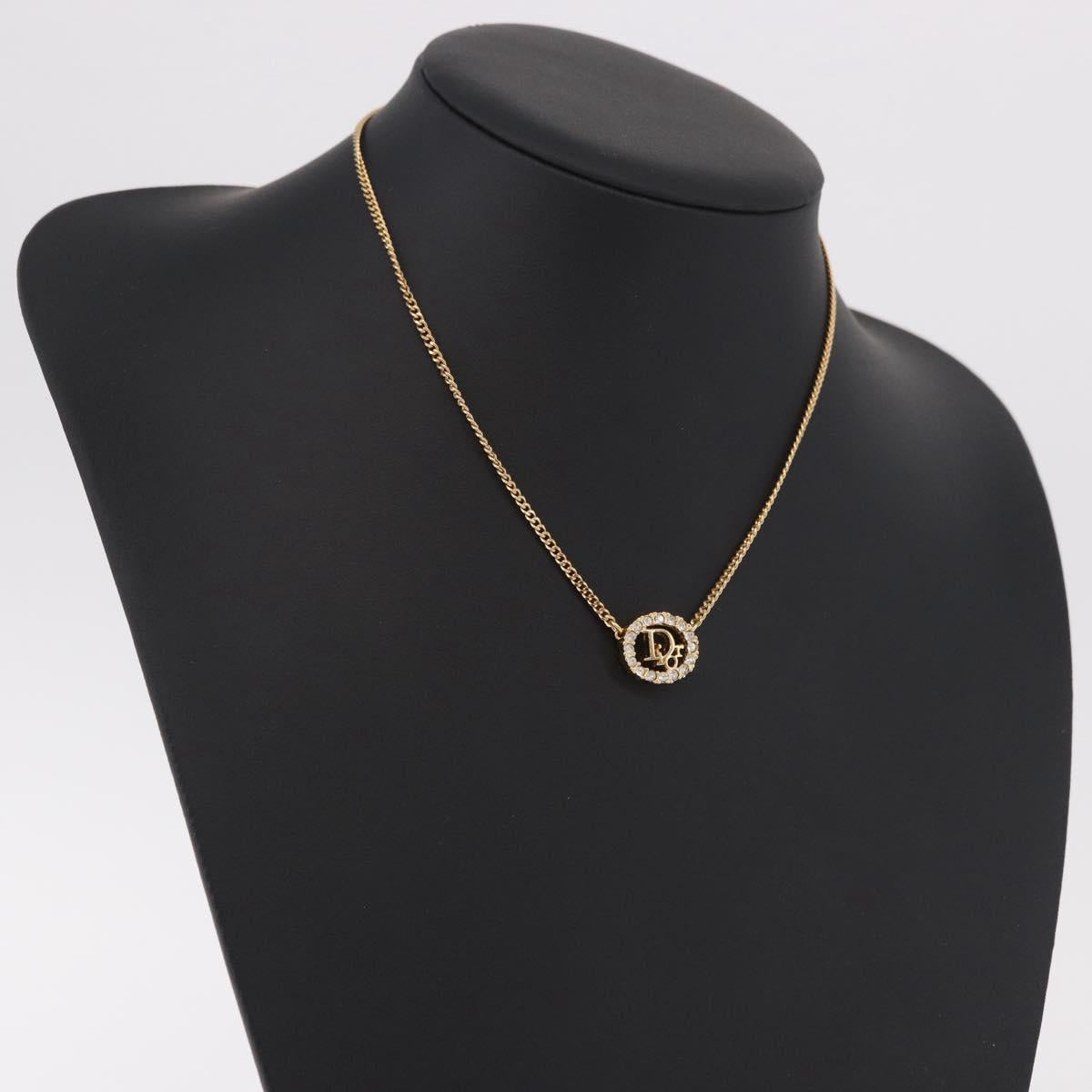 Christian Dior Necklace metal Gold Tone Auth 188025V