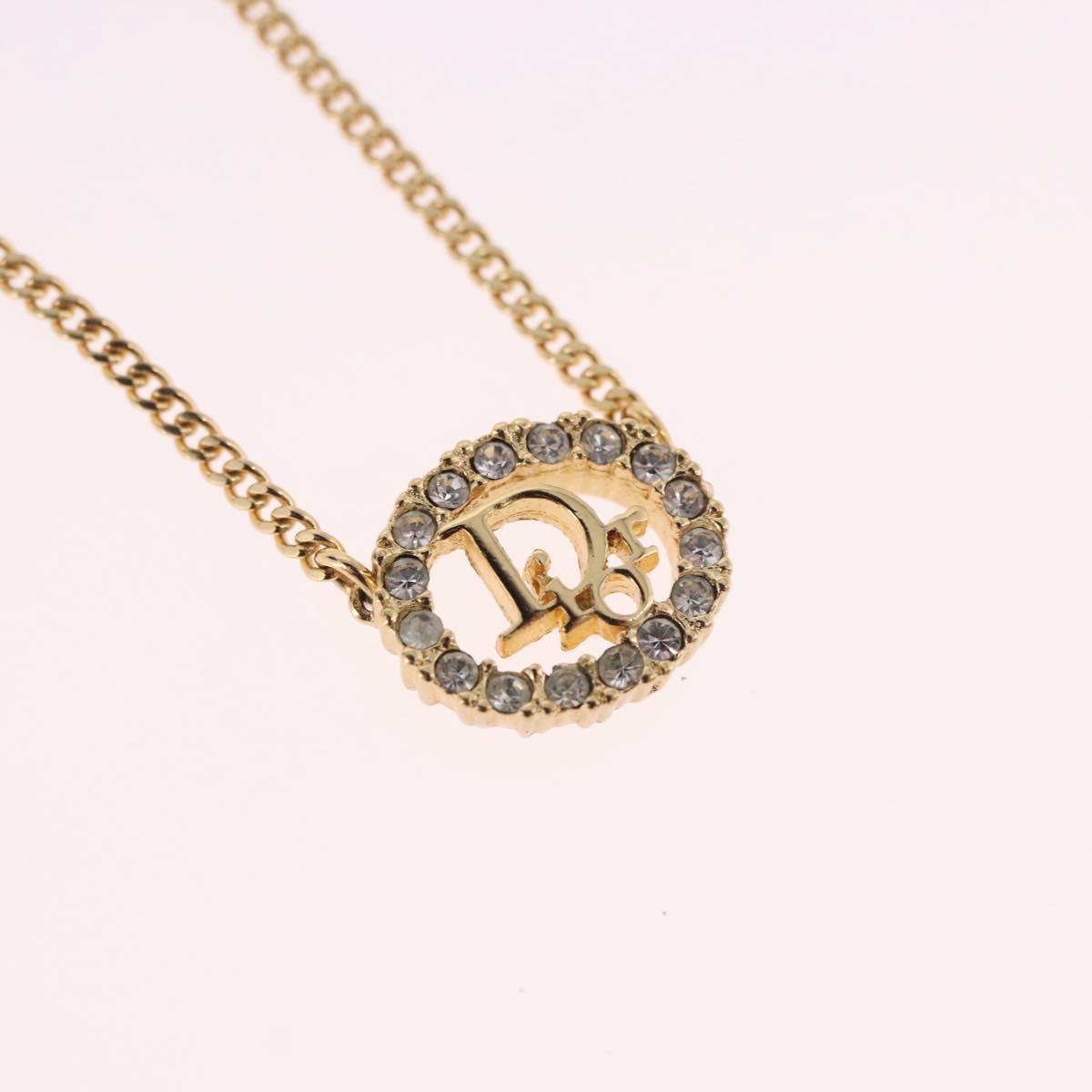 Christian Dior Necklace metal Gold Tone Auth 188025V