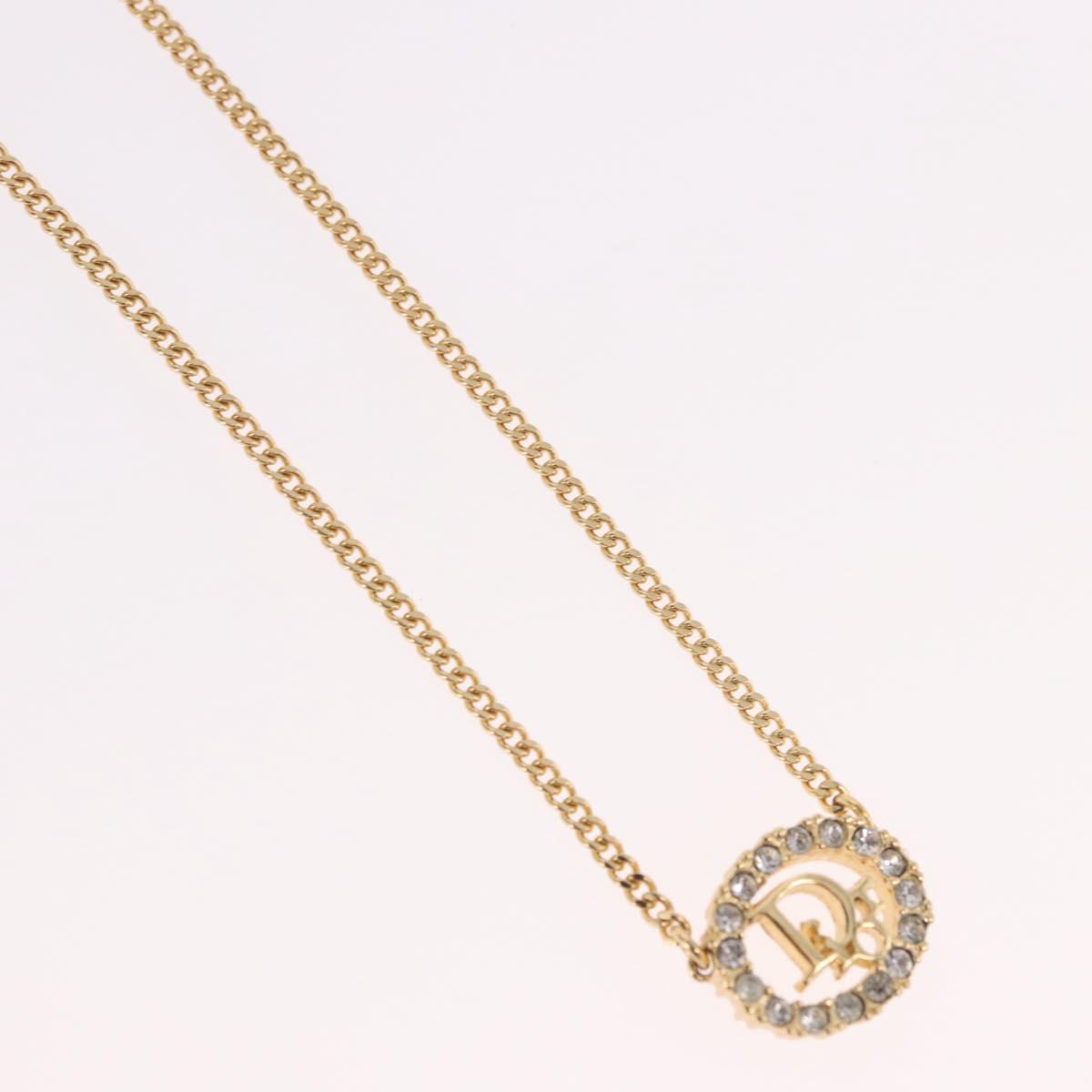Christian Dior Necklace metal Gold Tone Auth 188025V
