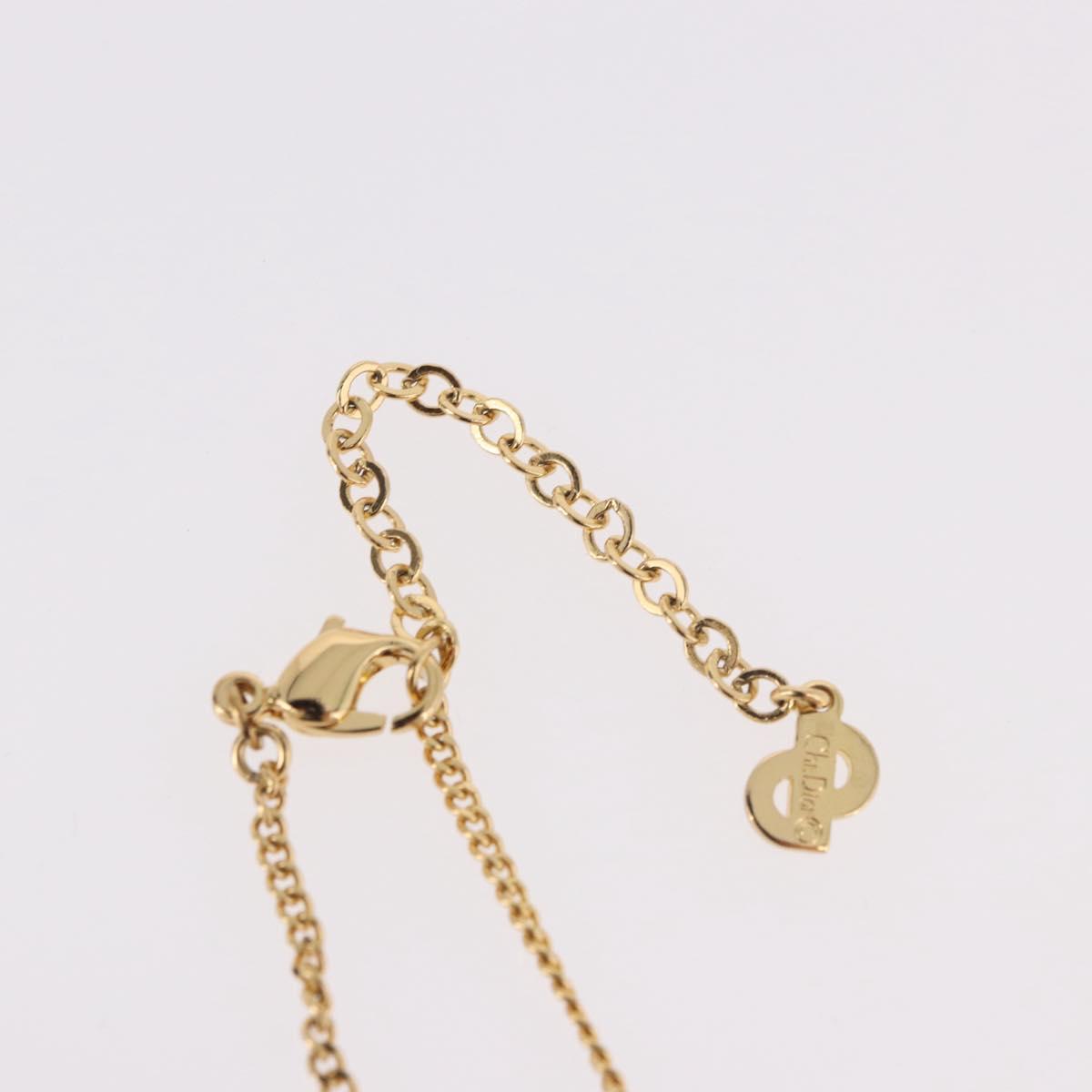 Christian Dior Necklace metal Gold Tone Auth 188025V