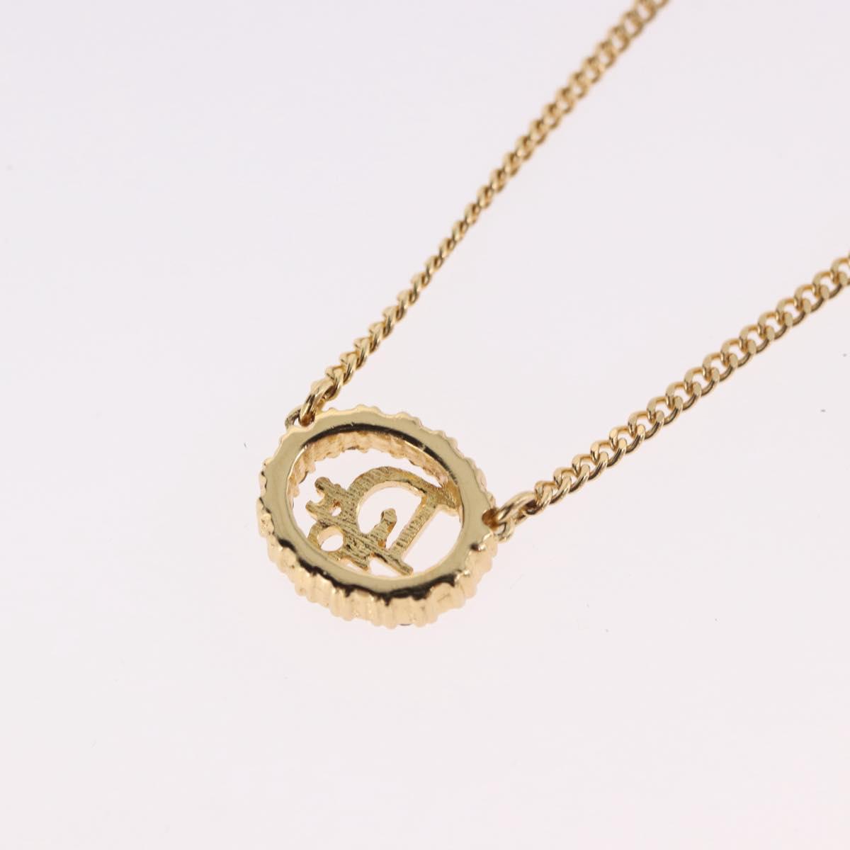 Christian Dior Necklace metal Gold Tone Auth 188025V