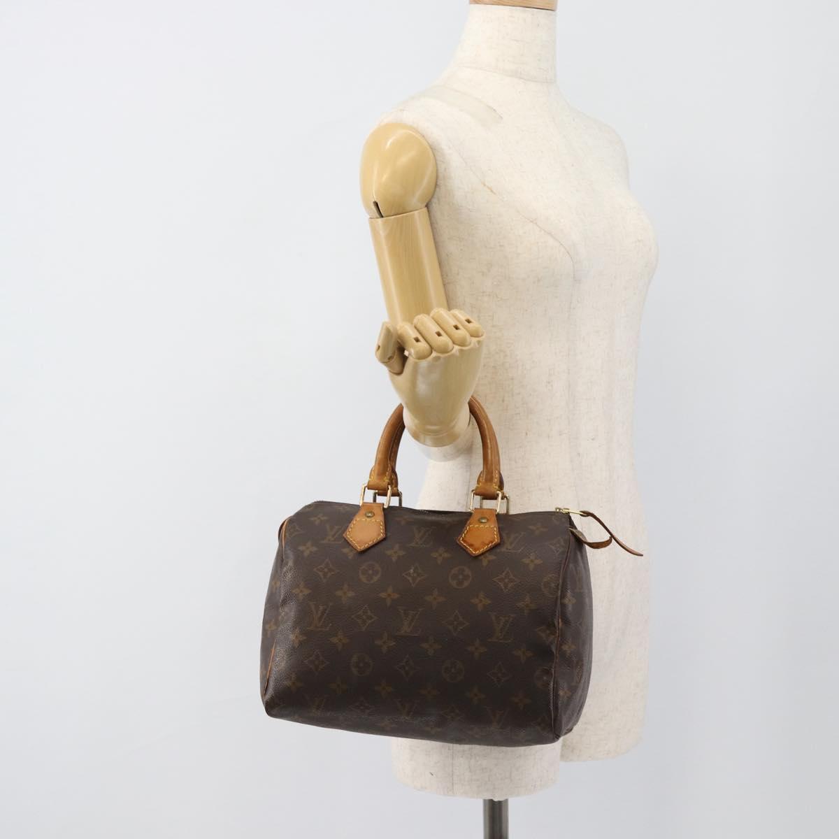 LOUIS VUITTON Monogram Speedy 25 Hand Bag M41528 LV Auth 188040A