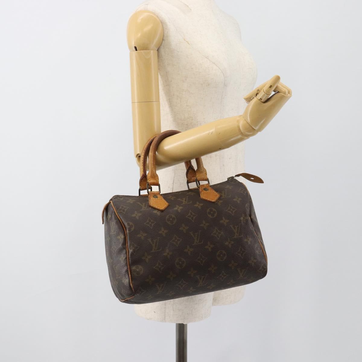 LOUIS VUITTON Monogram Speedy 25 Hand Bag M41528 LV Auth 188045A