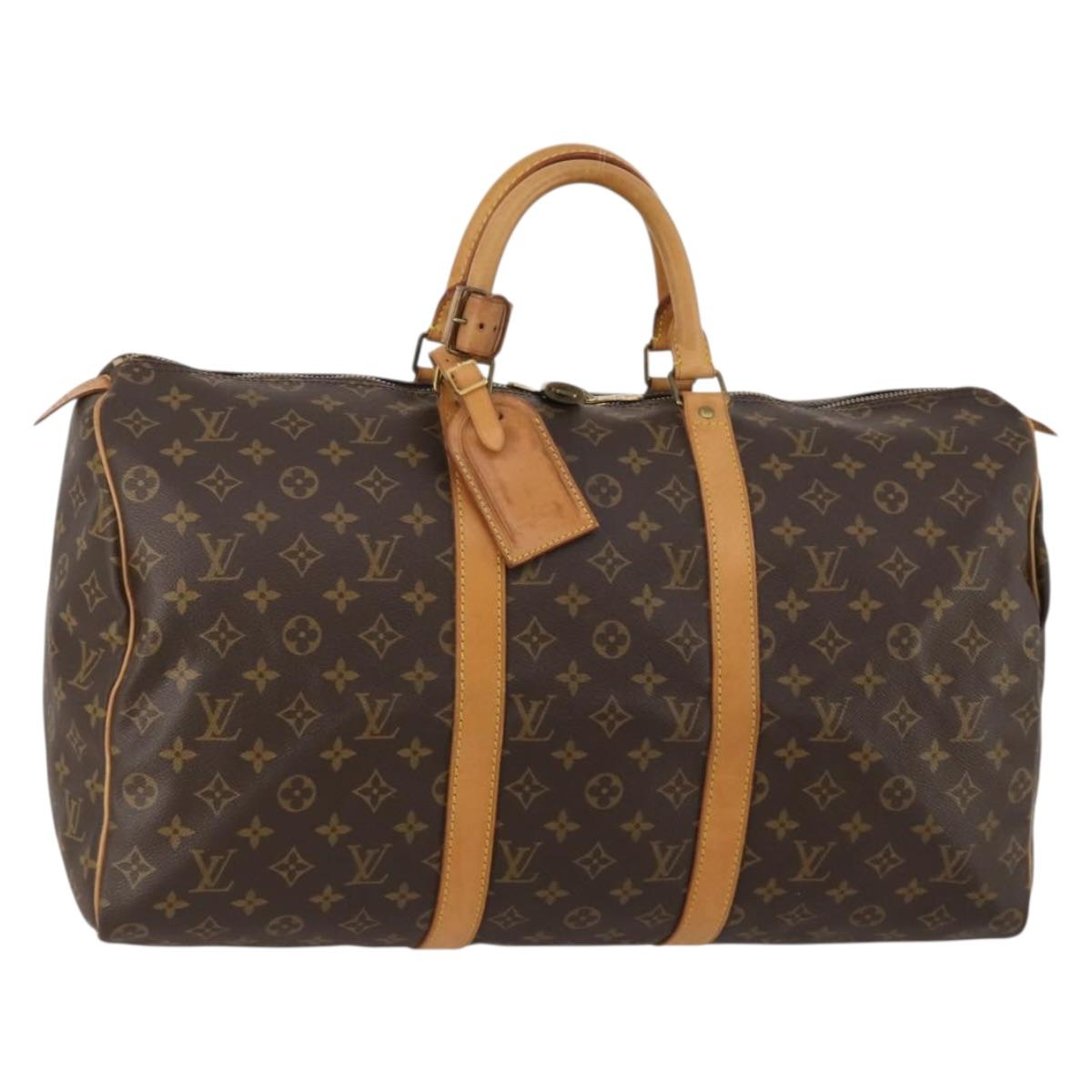 LOUIS VUITTON Monogram Keepall 50 Boston Bag M41426 LV Auth 188047SAV