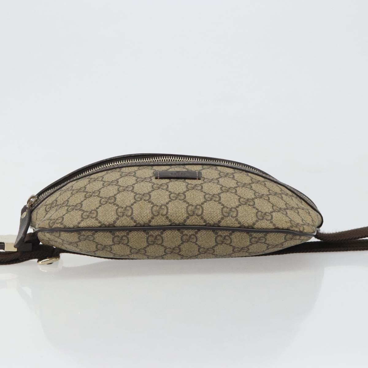 GUCCI GG Supreme Body Bag Body Bag PVC Beige 233269 Auth 188048A