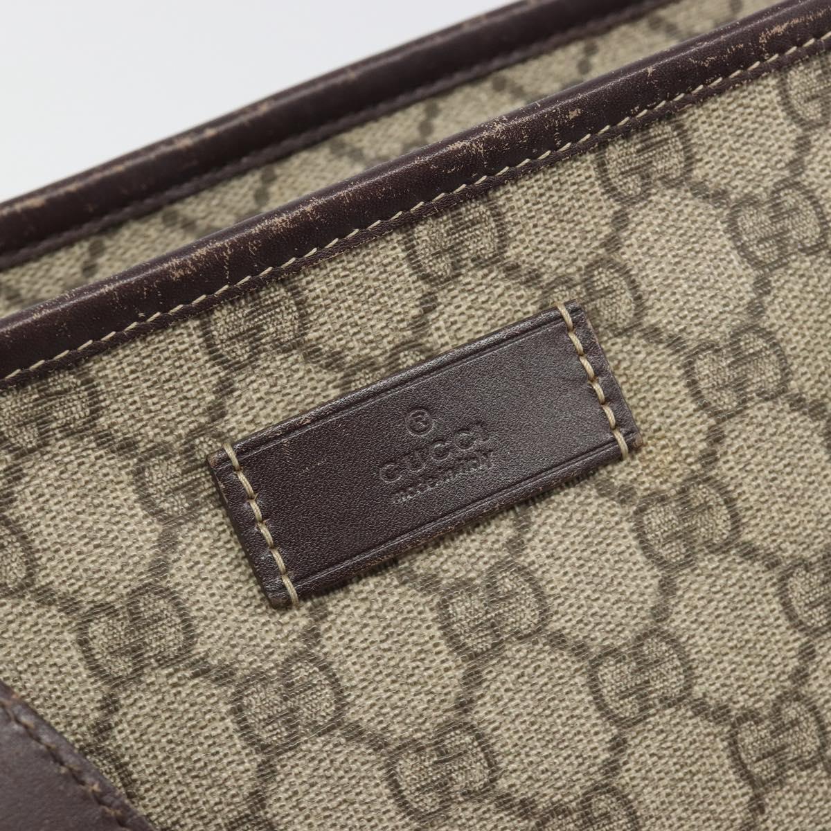 GUCCI GG Supreme Tote Bag PVC Beige Auth 188049
