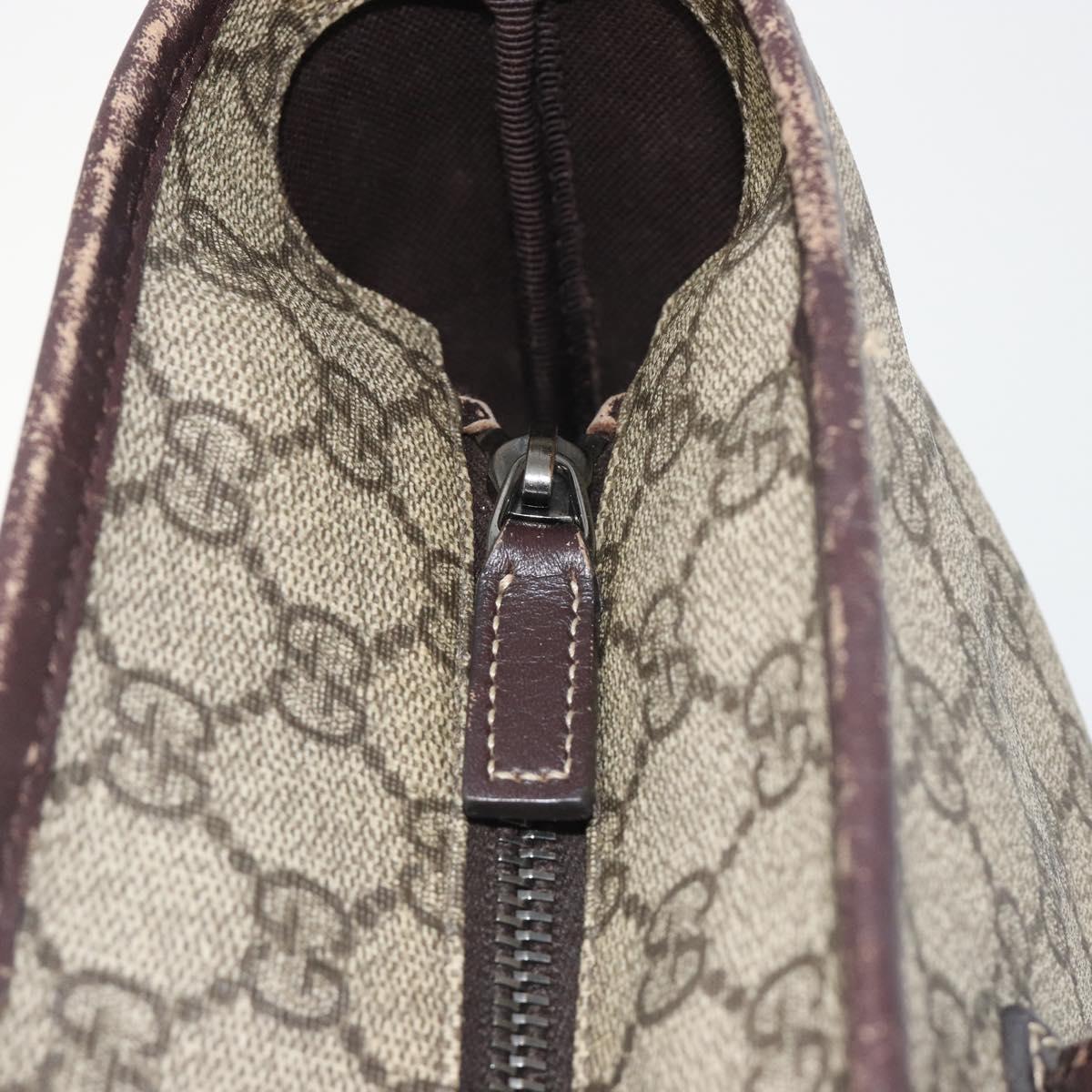 GUCCI GG Supreme Tote Bag PVC Beige Auth 188049