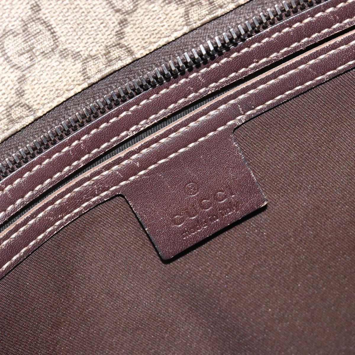 GUCCI GG Supreme Tote Bag PVC Beige Auth 188049