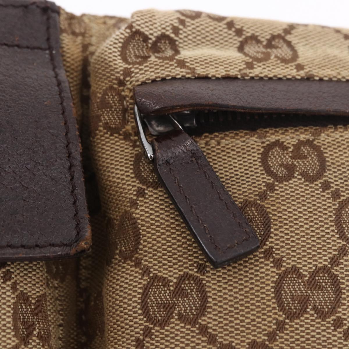 GUCCI GG Canvas Waist bag Beige 28566 Auth 188050