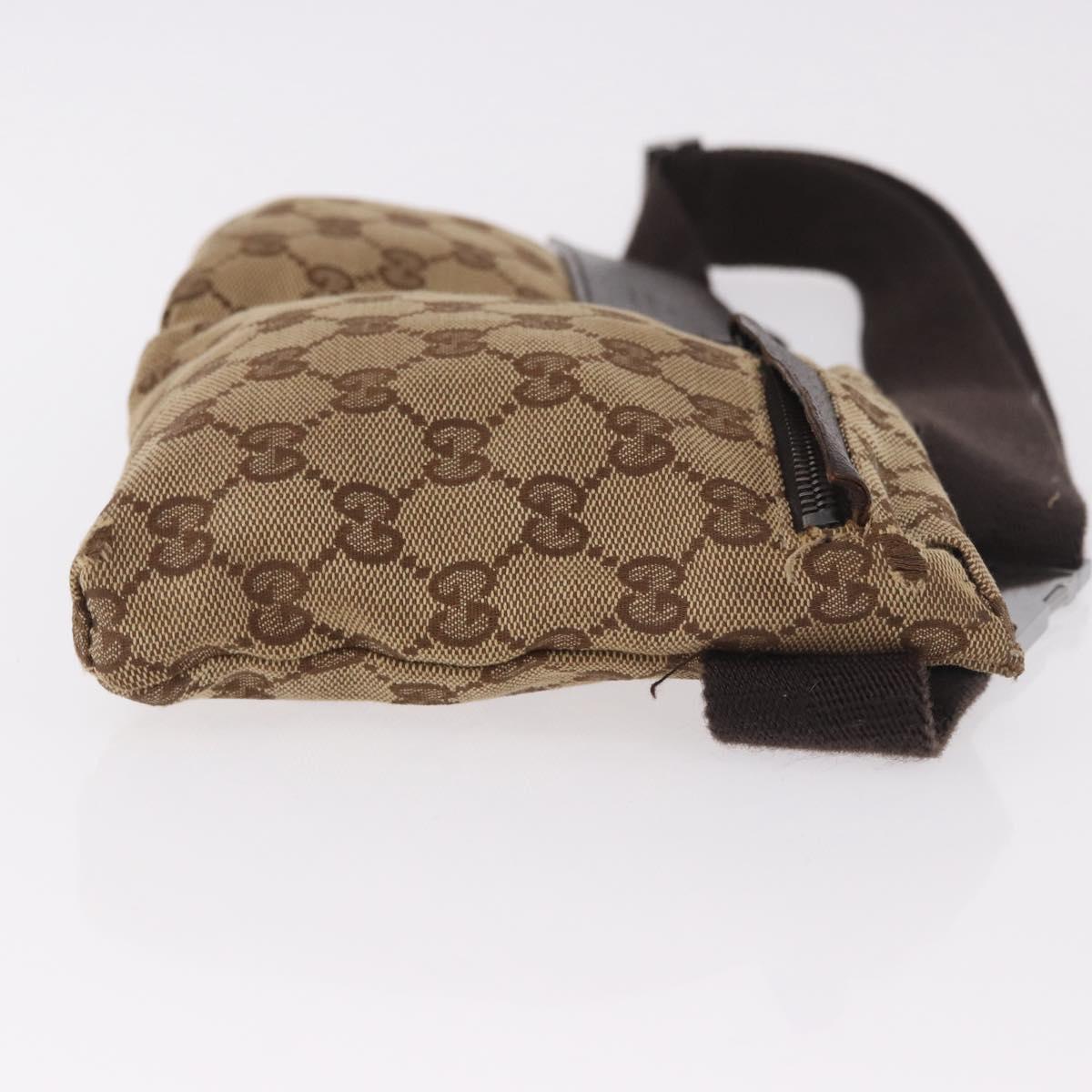 GUCCI GG Canvas Waist bag Beige 28566 Auth 188050