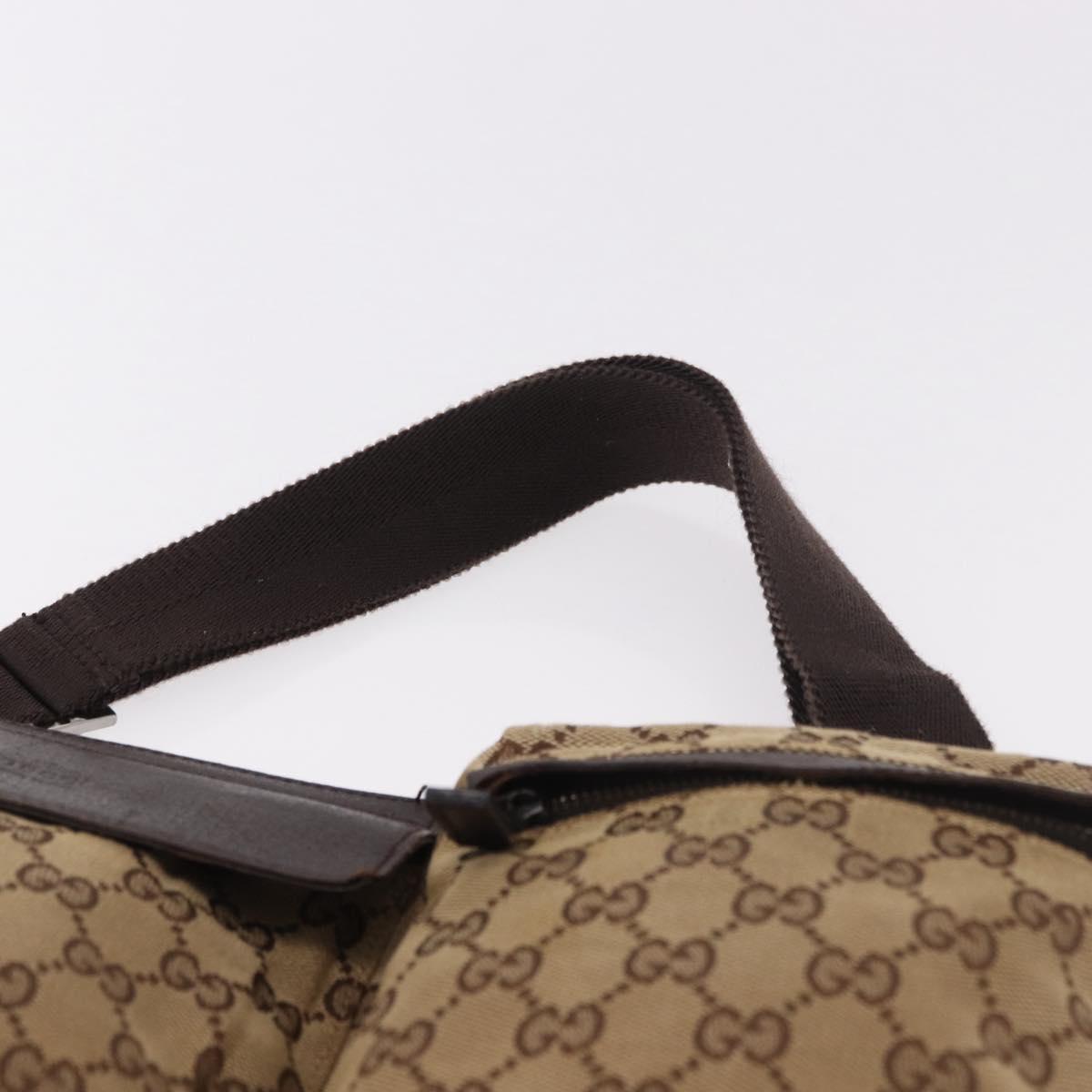GUCCI GG Canvas Waist bag Beige 28566 Auth 188050