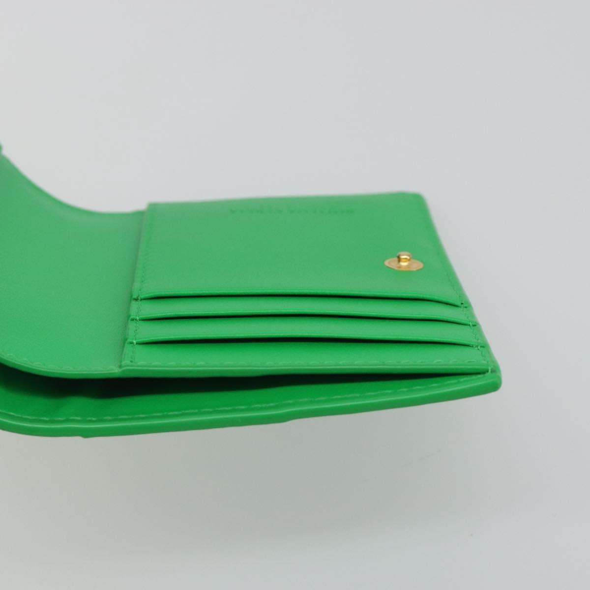 BOTTEGA VENETA MAXI INTRECCIATO Cassette Wallet Leather Green Auth 188052A