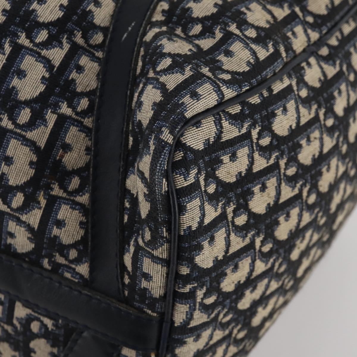 Christian Dior Trotter Canvas Boston Bag Navy Auth 188054