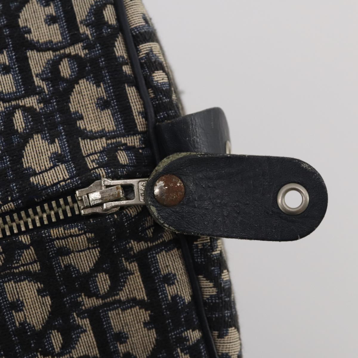 Christian Dior Trotter Canvas Boston Bag Navy Auth 188054