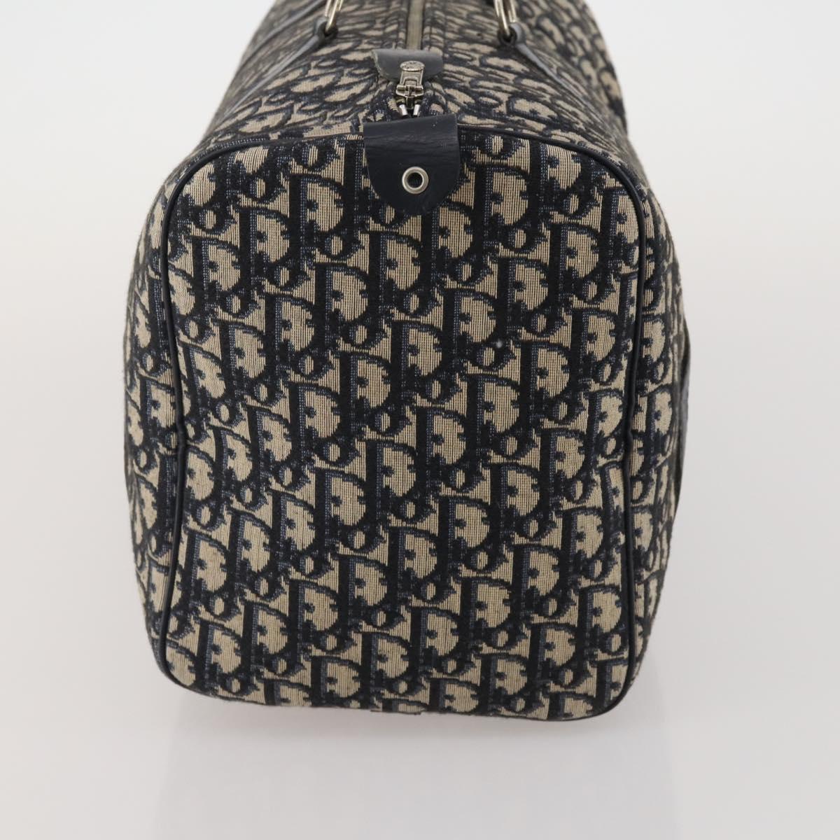 Christian Dior Trotter Canvas Boston Bag Navy Auth 188054