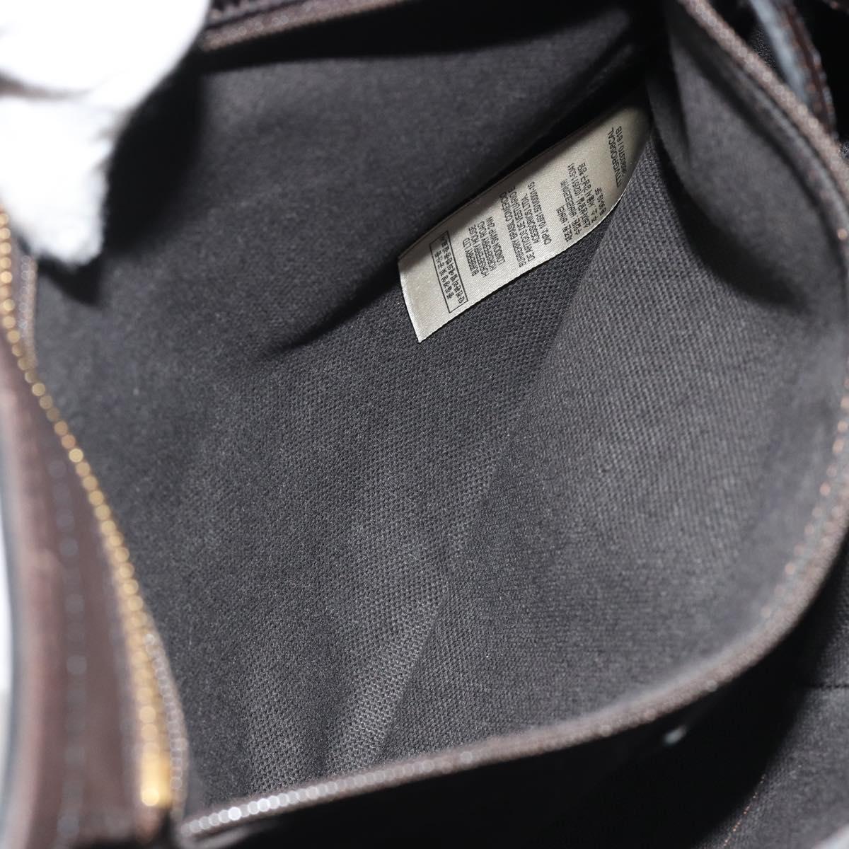 BURBERRY Nova Check Shoulder Bag Canvas Beige Auth 188055A