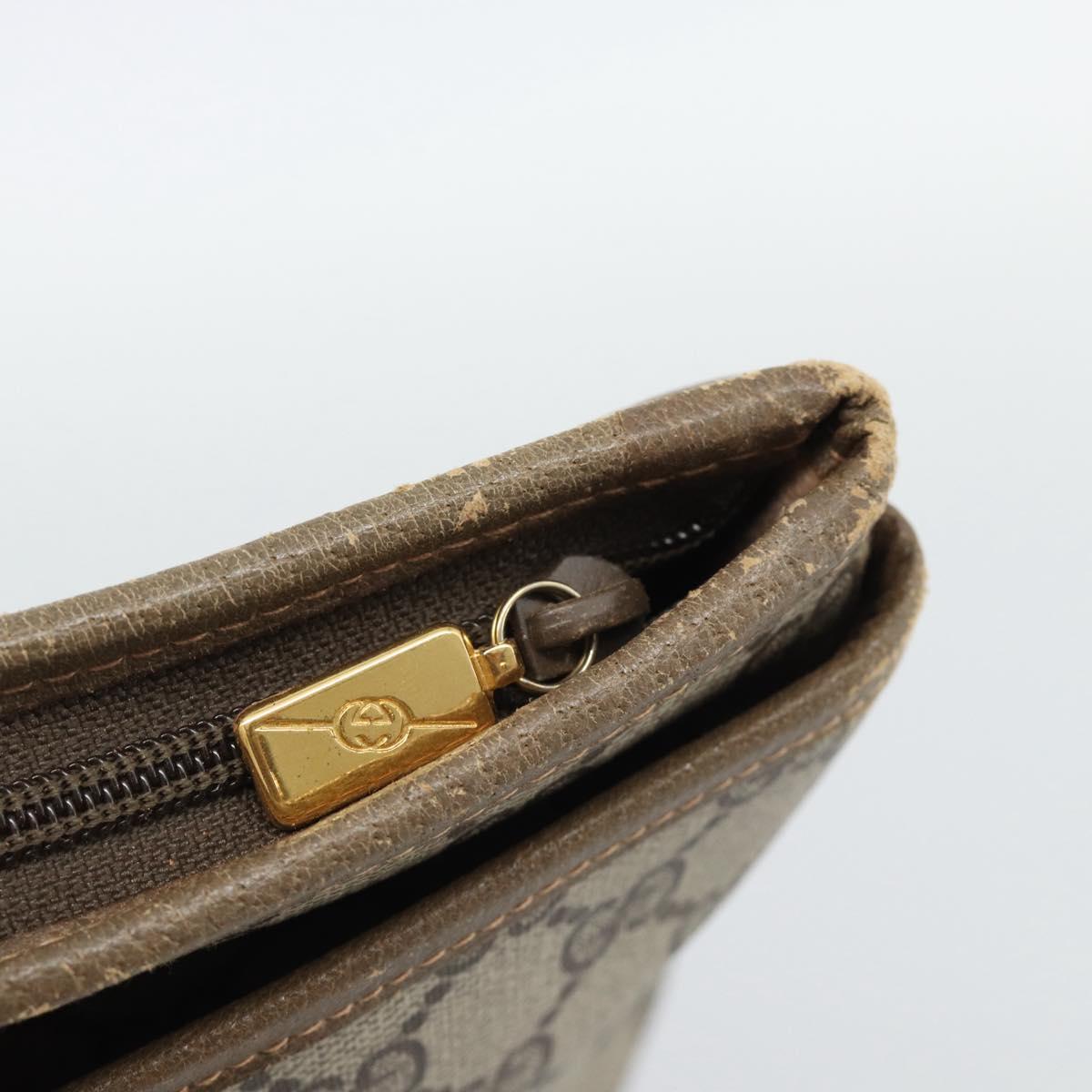 GUCCI GG Supreme Tote Bag PVC Beige Auth 188057