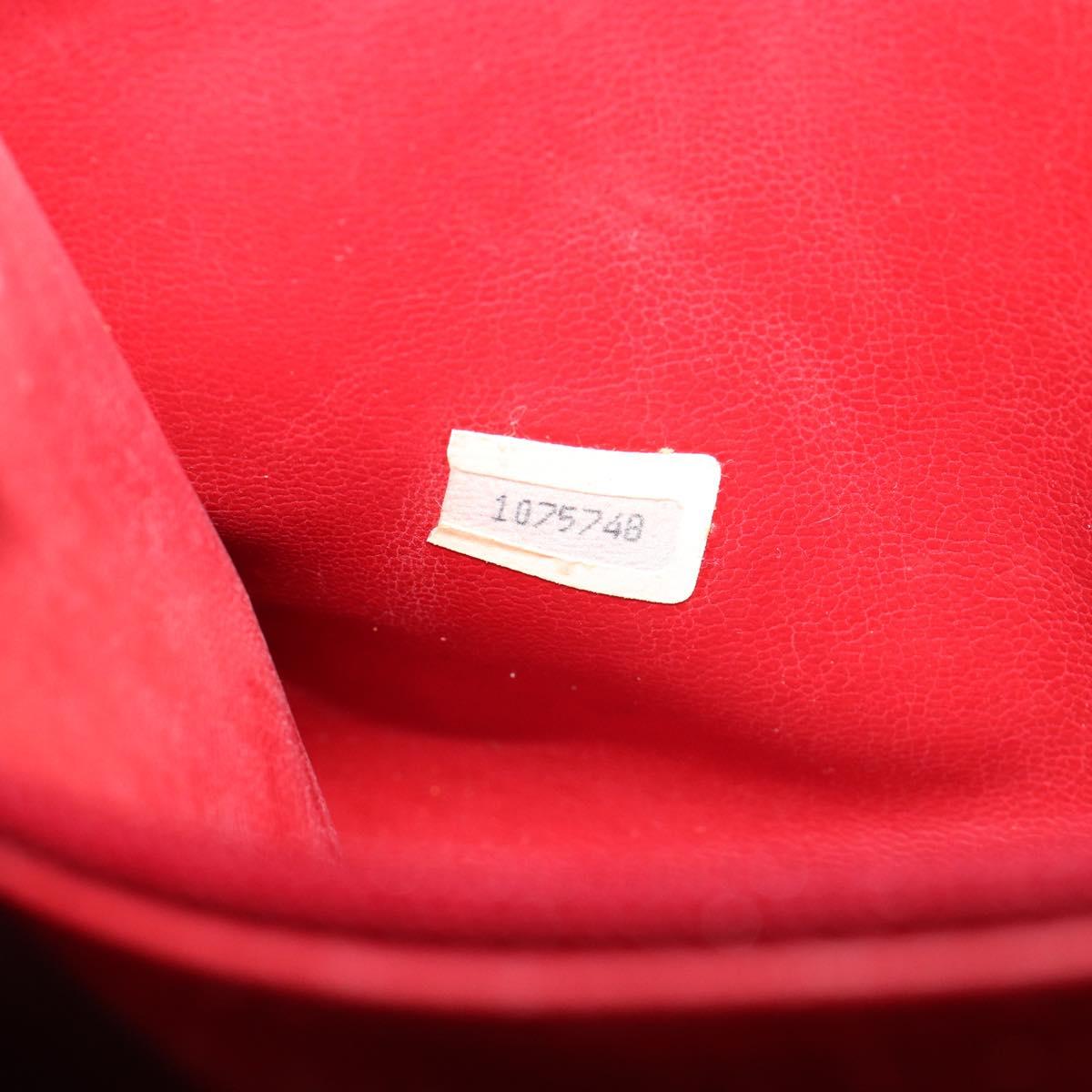 CHANEL Chain Matelasse Shoulder Bag Lamb Skin Red CC Auth 188061
