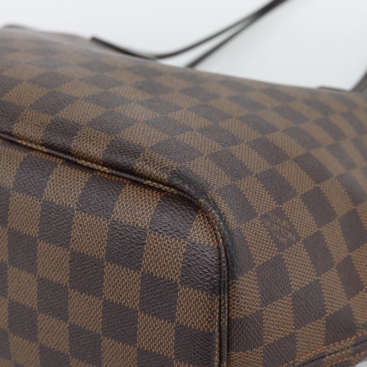 LOUIS VUITTON Damier Ebene Neverfull MM Tote Bag N51105 LV Auth 188063A