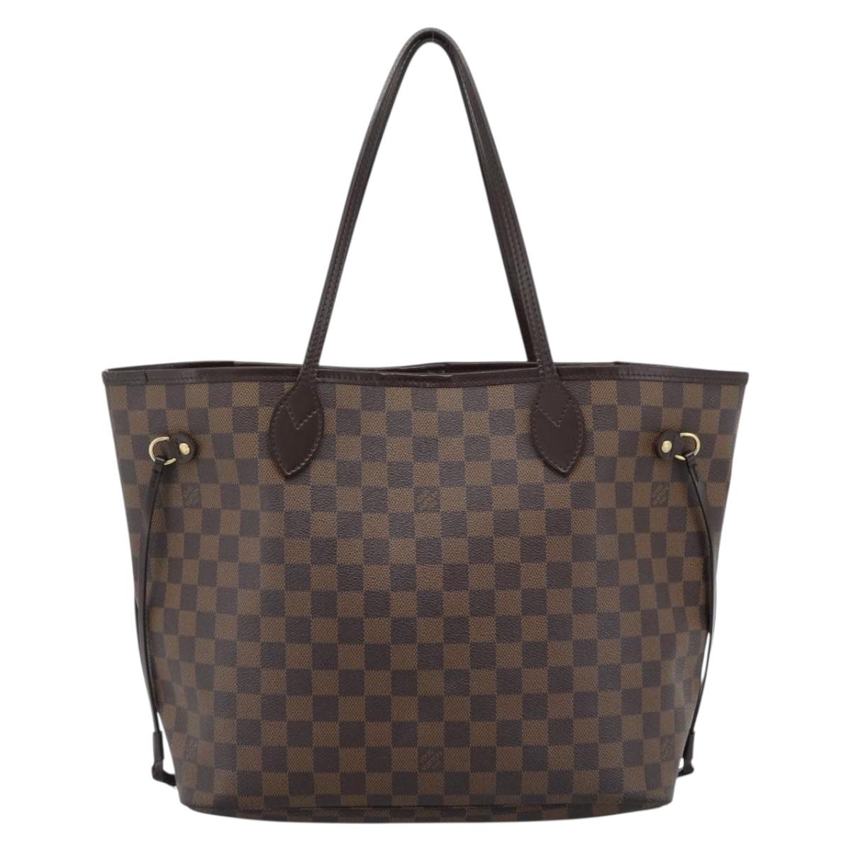 LOUIS VUITTON Damier Ebene Neverfull MM Tote Bag N51105 LV Auth 188063A