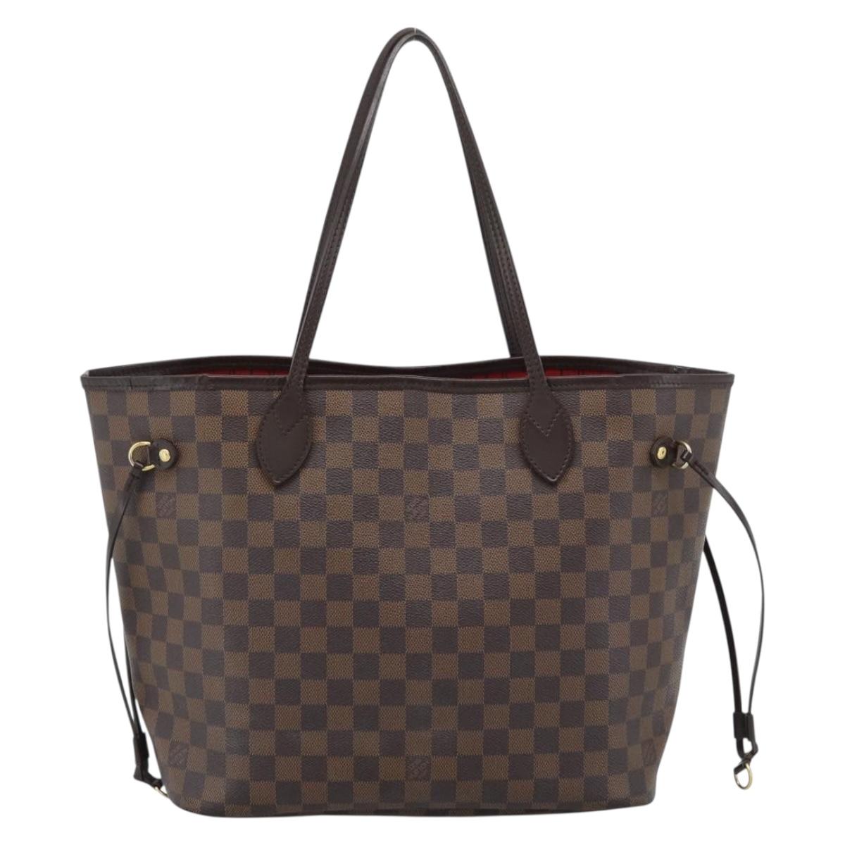 LOUIS VUITTON Damier Ebene Neverfull MM Tote Bag N51105 LV Auth 188063A