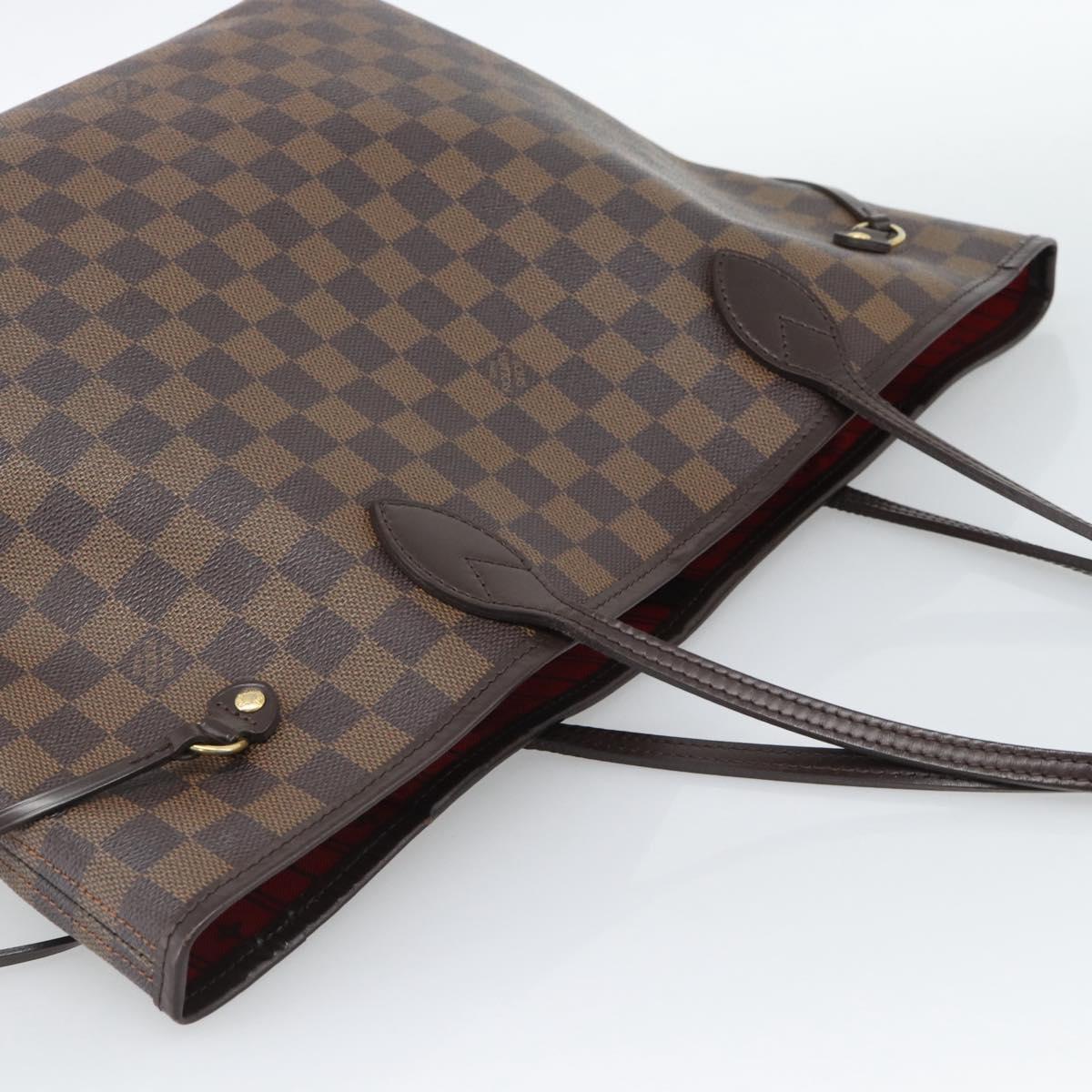 LOUIS VUITTON Damier Ebene Neverfull MM Tote Bag N51105 LV Auth 188063A