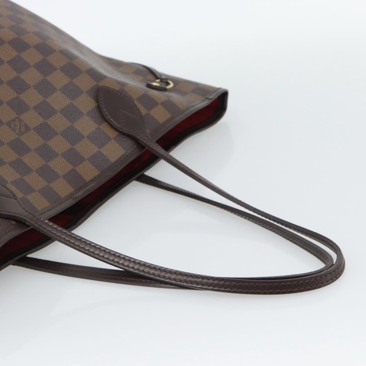 LOUIS VUITTON Damier Ebene Neverfull MM Tote Bag N51105 LV Auth 188063A