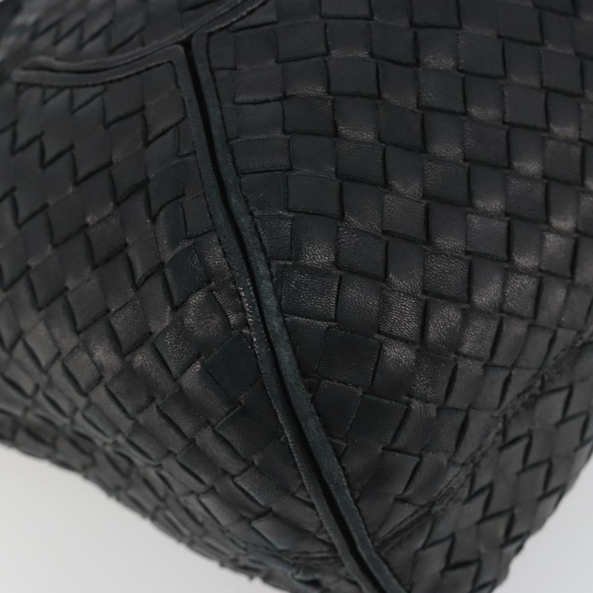BOTTEGA VENETA INTRECCIATO Hobo Shoulder Bag Leather Black 145552 Auth 188067