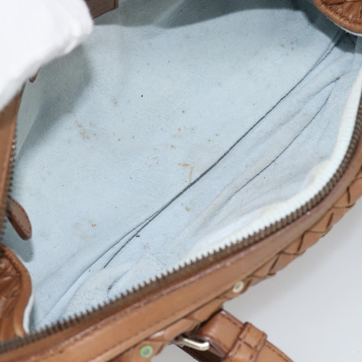 BOTTEGA VENETA INTRECCIATO Shoulder Bag Leather Brown Auth 188068A