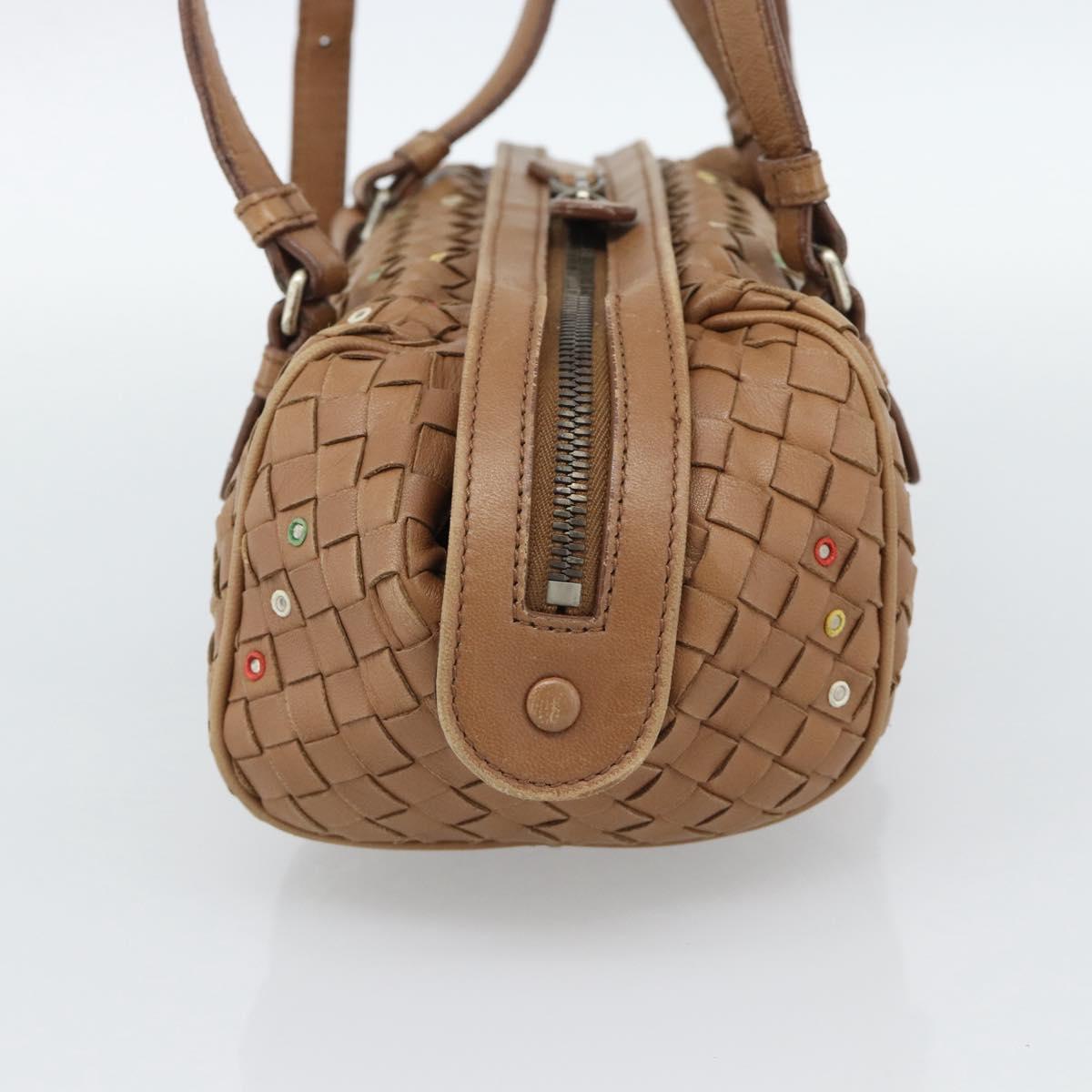 BOTTEGA VENETA INTRECCIATO Shoulder Bag Leather Brown Auth 188068A