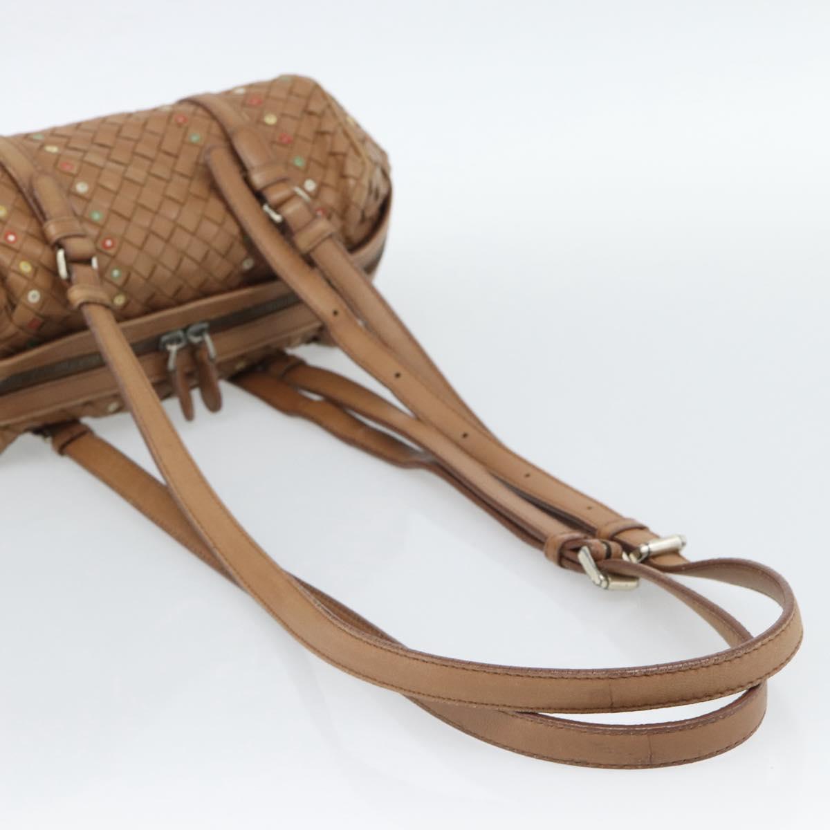 BOTTEGA VENETA INTRECCIATO Shoulder Bag Leather Brown Auth 188068A