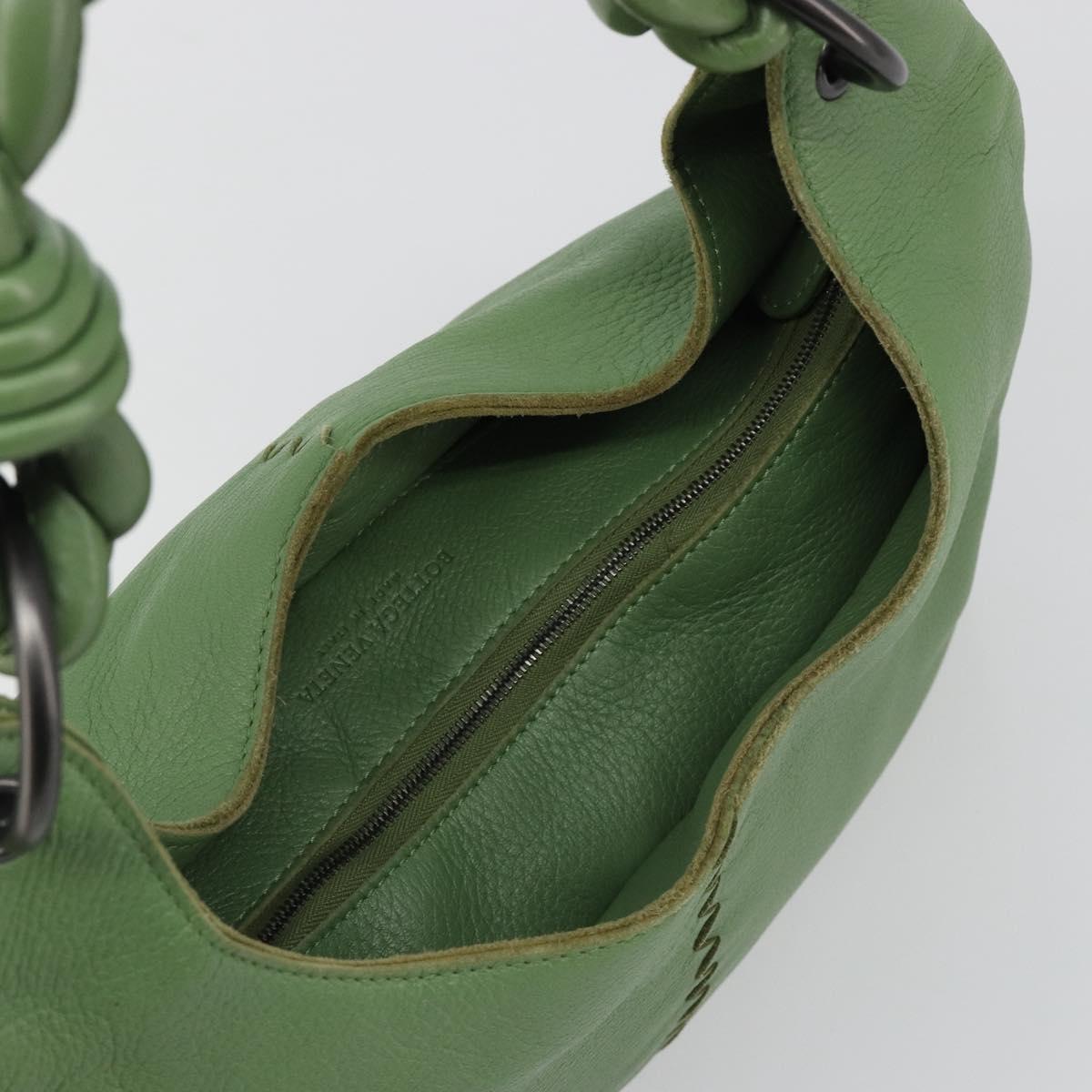 BOTTEGA VENETA INTRECCIATO Hobo Shoulder Bag Leather Green Auth 188069A