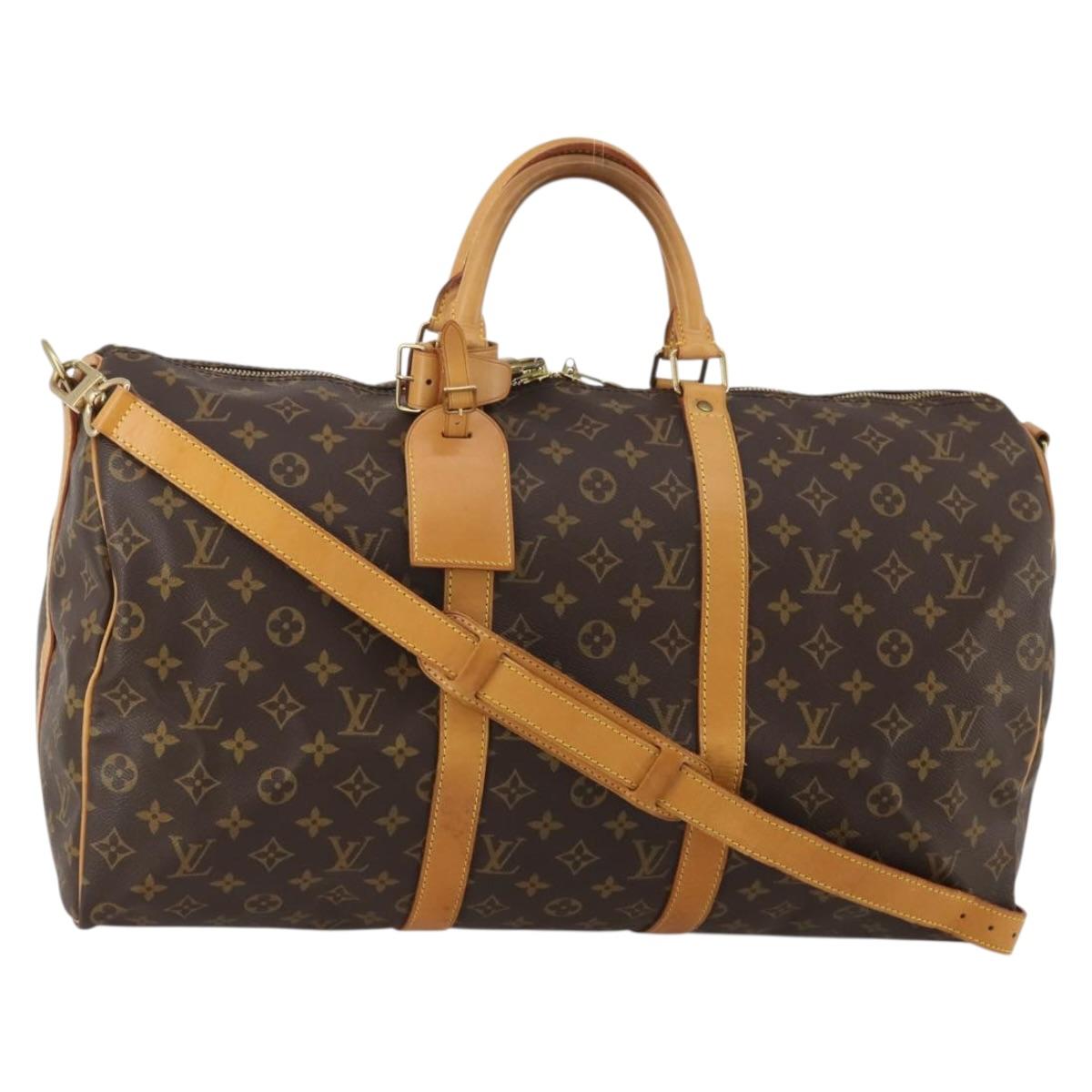 LOUIS VUITTON Monogram Keepall Bandouliere 50 Boston Bag M41416 Auth 188072SAV
