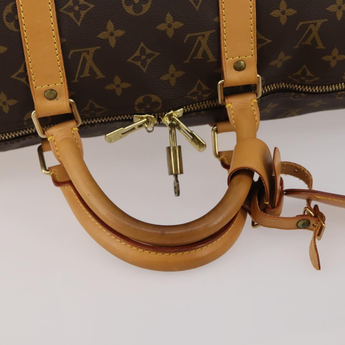 LOUIS VUITTON Monogram Keepall Bandouliere 50 Boston Bag M41416 Auth 188072SAV