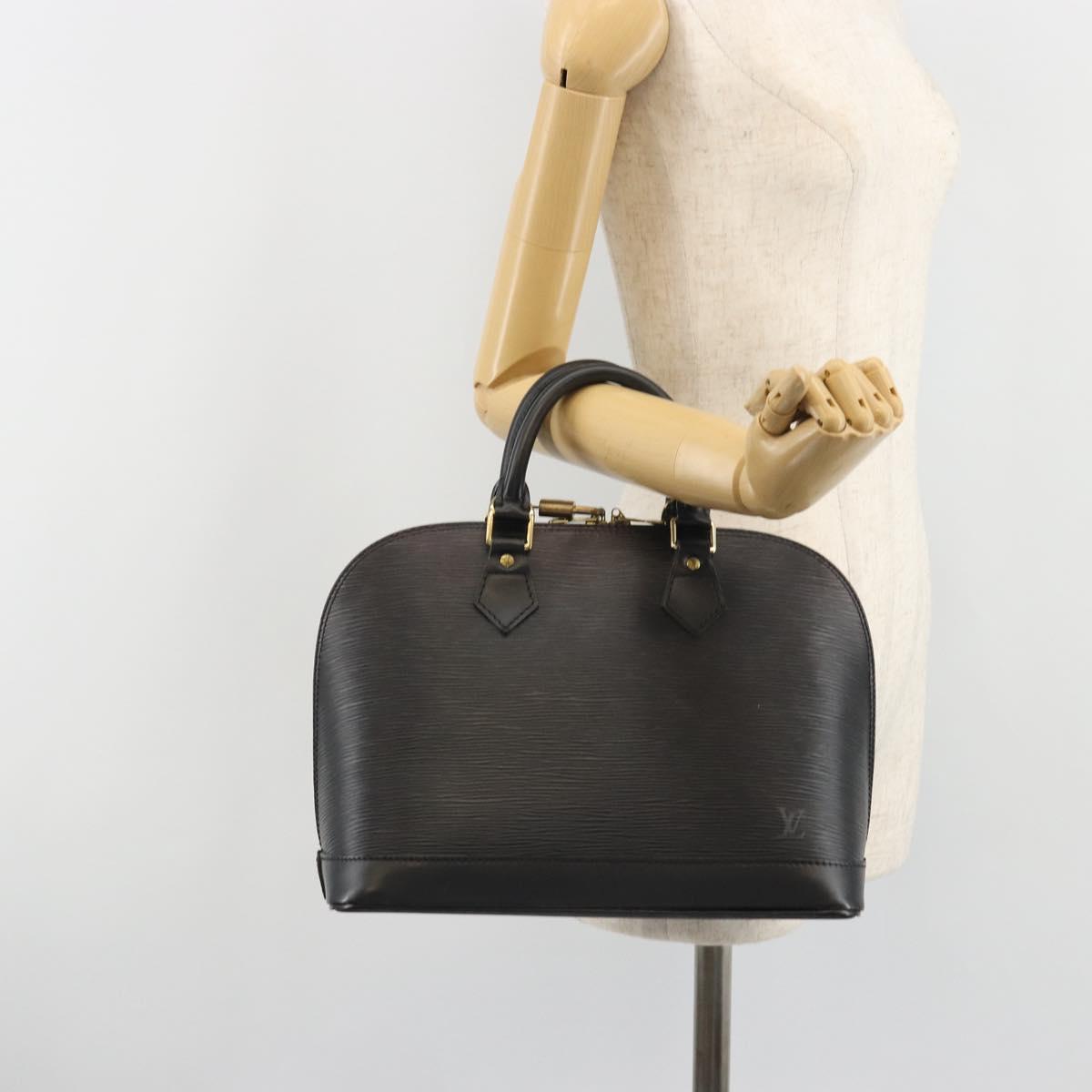 LOUIS VUITTON Epi Alma Hand Bag Noir Black M52142 LV Auth 188076V