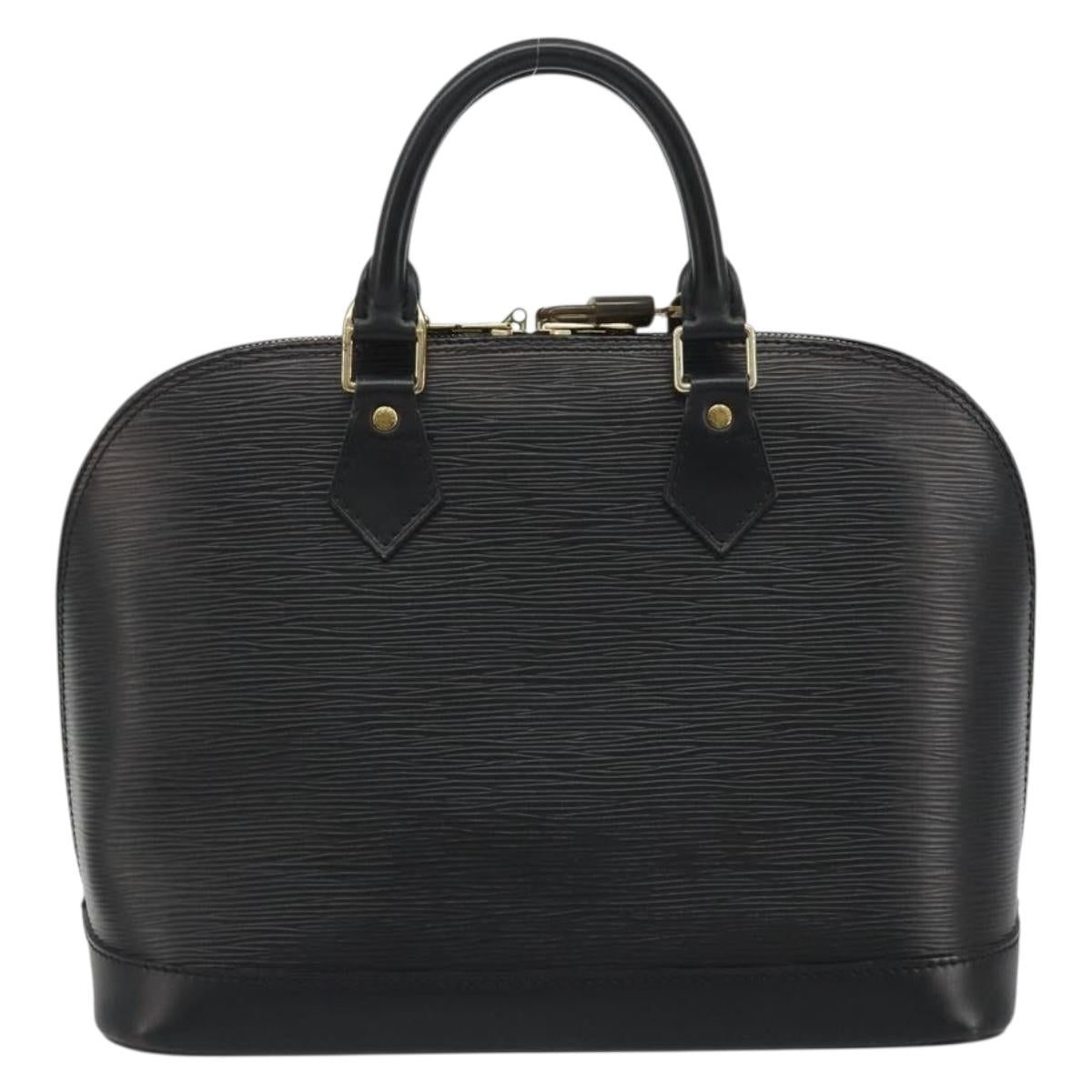 LOUIS VUITTON Epi Alma Hand Bag Noir Black M52142 LV Auth 188076V