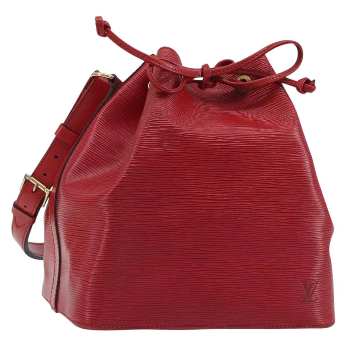 LOUIS VUITTON Epi Petit Noe Shoulder Bag Red M44107 LV Auth 188077V
