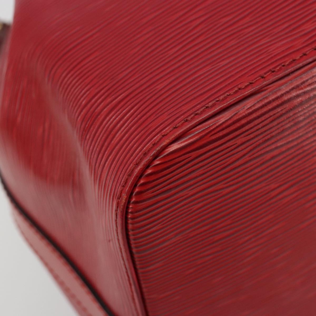 LOUIS VUITTON Epi Petit Noe Shoulder Bag Red M44107 LV Auth 188077V