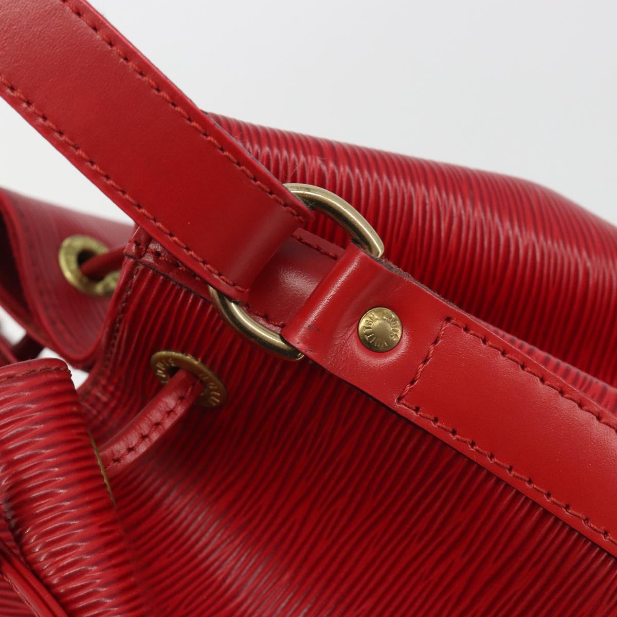 LOUIS VUITTON Epi Petit Noe Shoulder Bag Red M44107 LV Auth 188077V