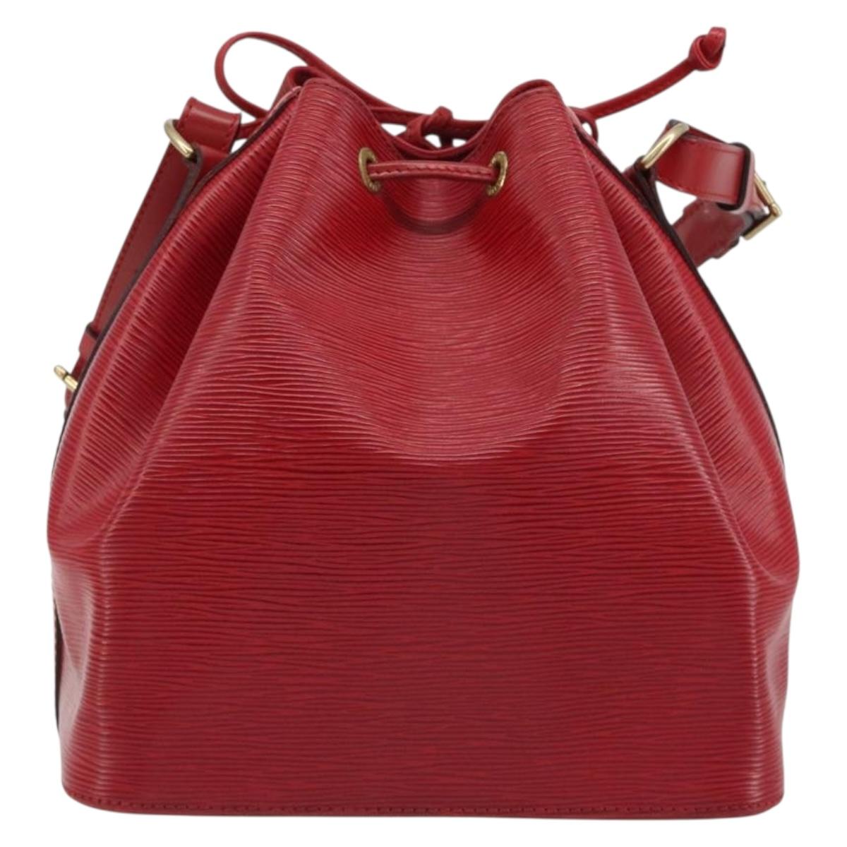 LOUIS VUITTON Epi Petit Noe Shoulder Bag Red M44107 LV Auth 188077V