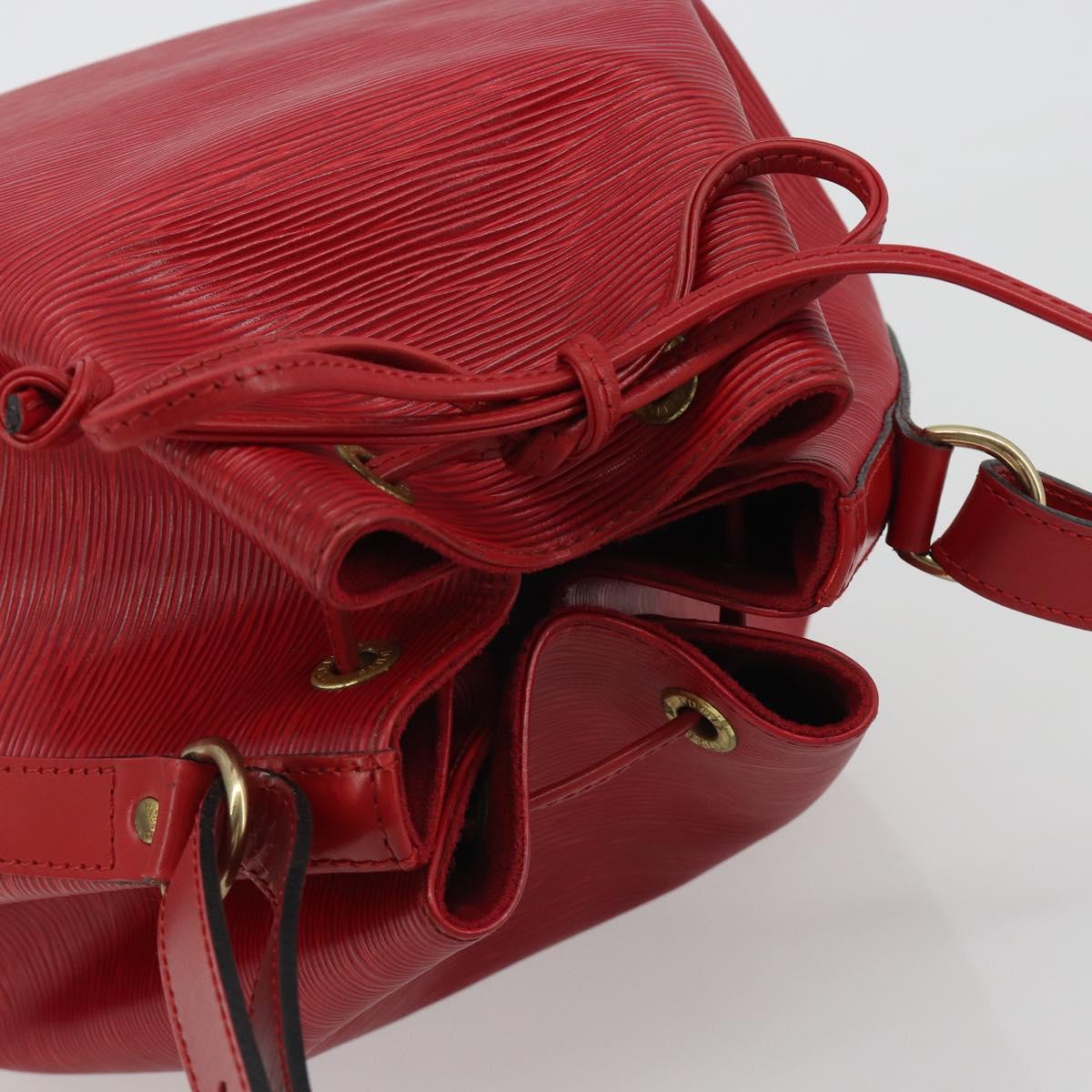 LOUIS VUITTON Epi Petit Noe Shoulder Bag Red M44107 LV Auth 188077V