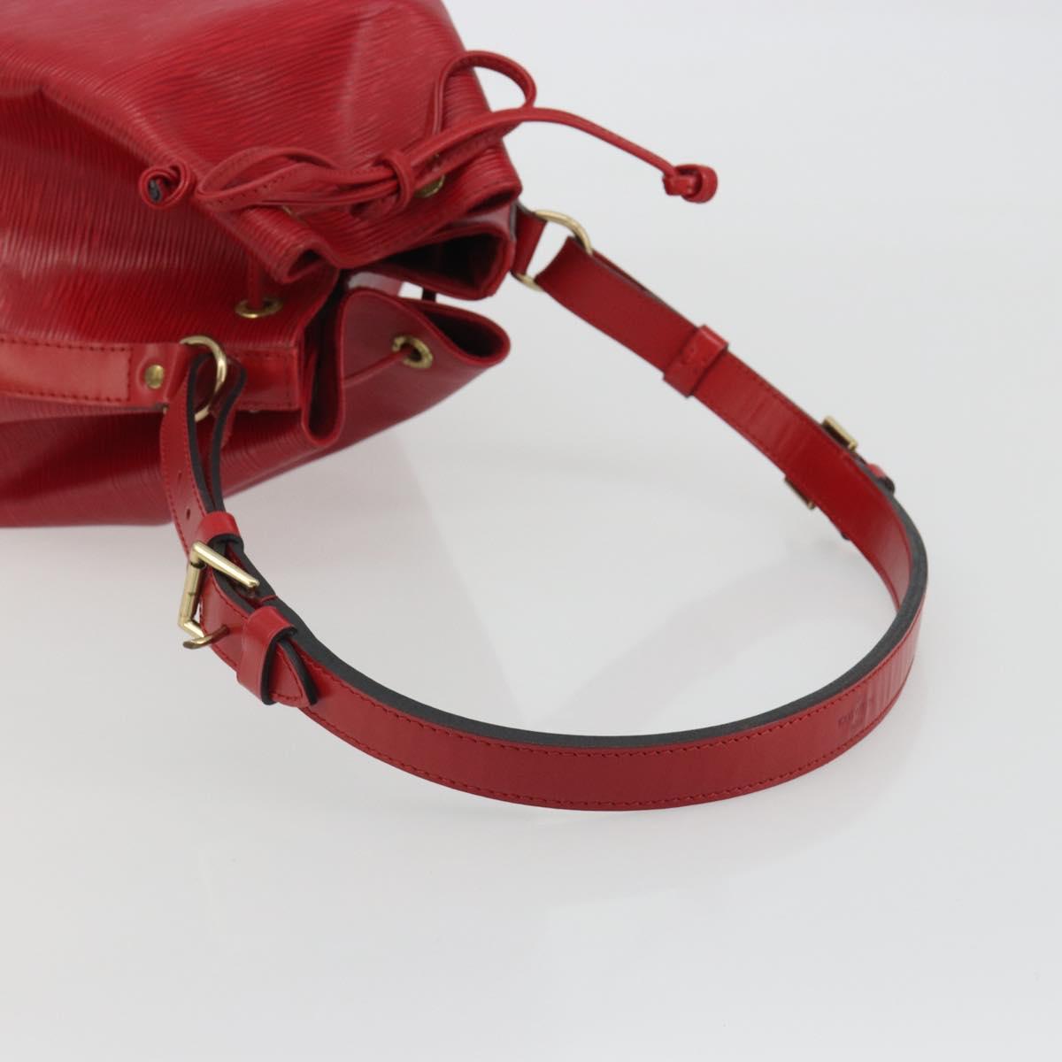 LOUIS VUITTON Epi Petit Noe Shoulder Bag Red M44107 LV Auth 188077V