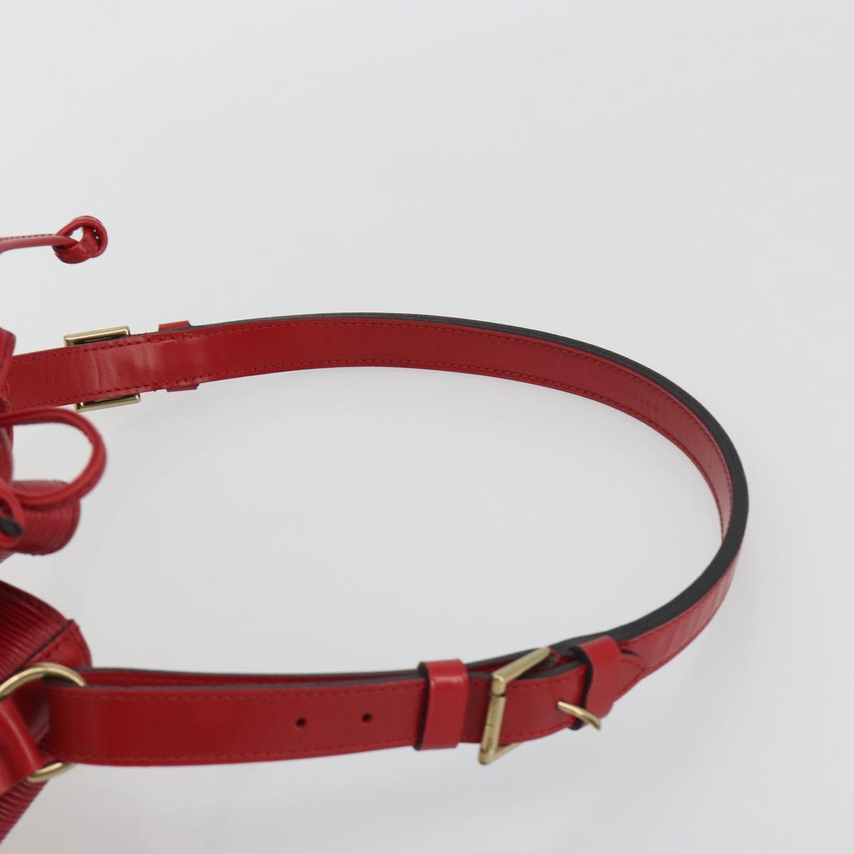 LOUIS VUITTON Epi Petit Noe Shoulder Bag Red M44107 LV Auth 188077V