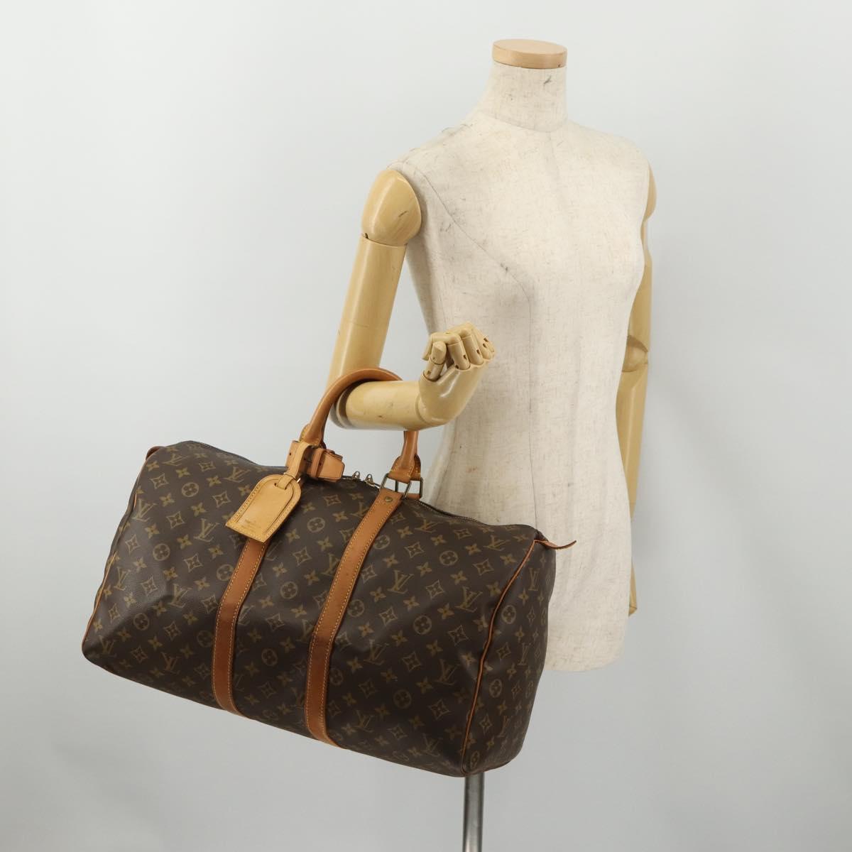LOUIS VUITTON Monogram Keepall 45 Boston Bag M41428 LV Auth 188078