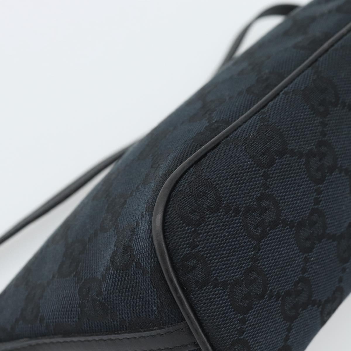 GUCCI GG Canvas Accessory Pouch Black 07198 Auth 188080A
