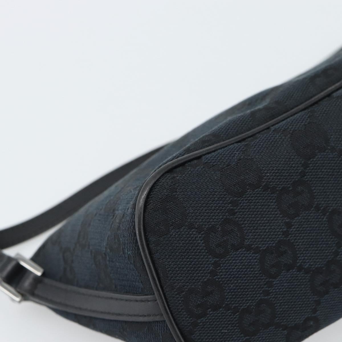 GUCCI GG Canvas Accessory Pouch Black 07198 Auth 188080A