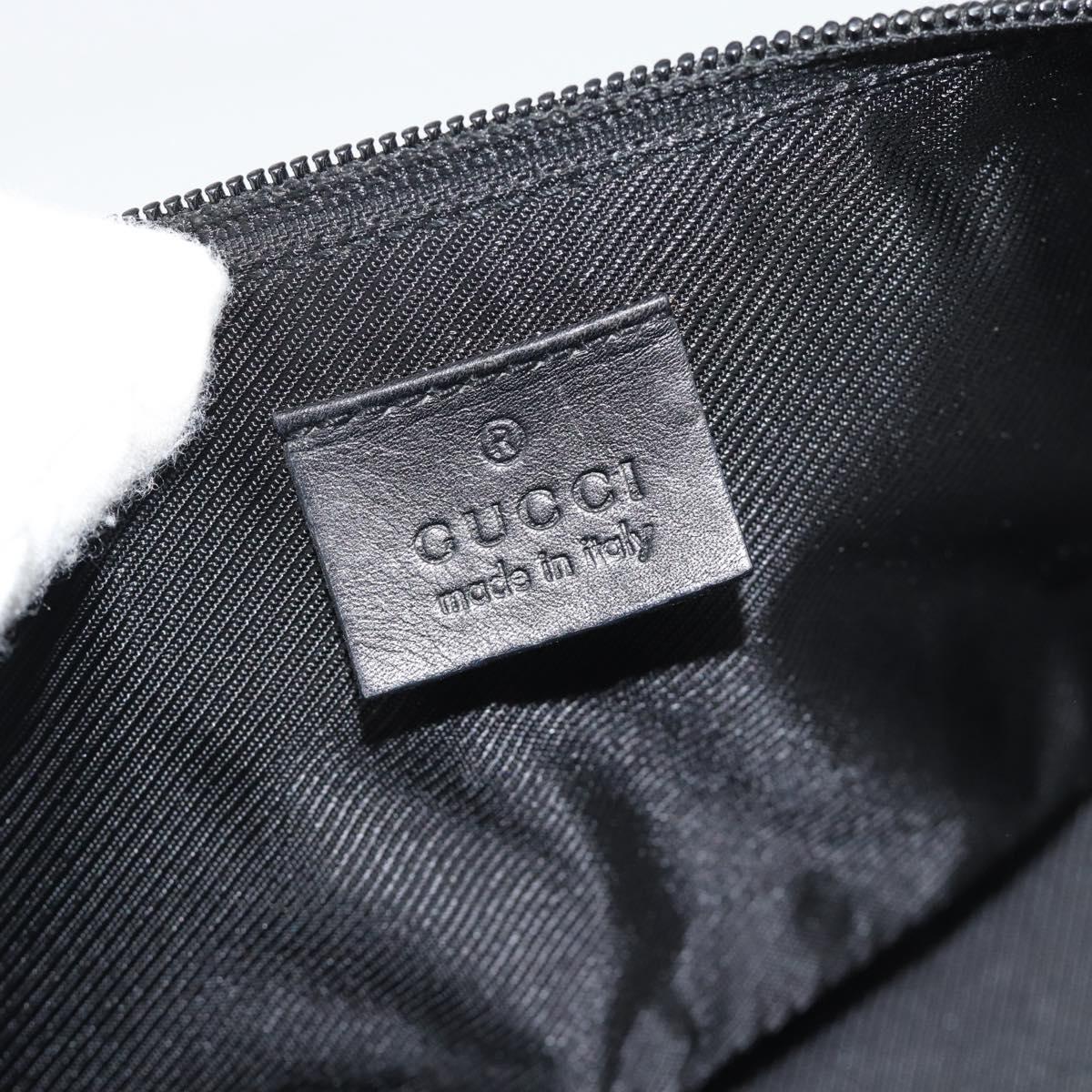GUCCI GG Canvas Accessory Pouch Black 07198 Auth 188080A